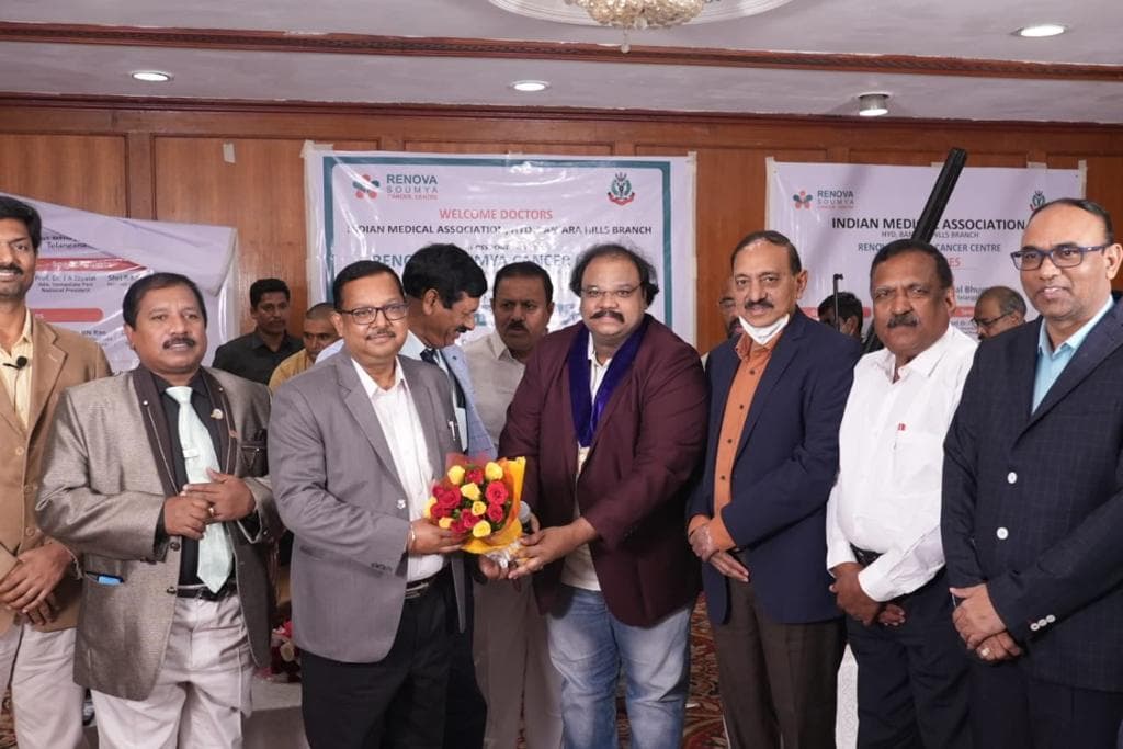 Dr. Prabhukumar Challagali, Chairman of the Media & Anti-Quackery Committee, Telangana State IMA, at an official IMA Banjara Hills function